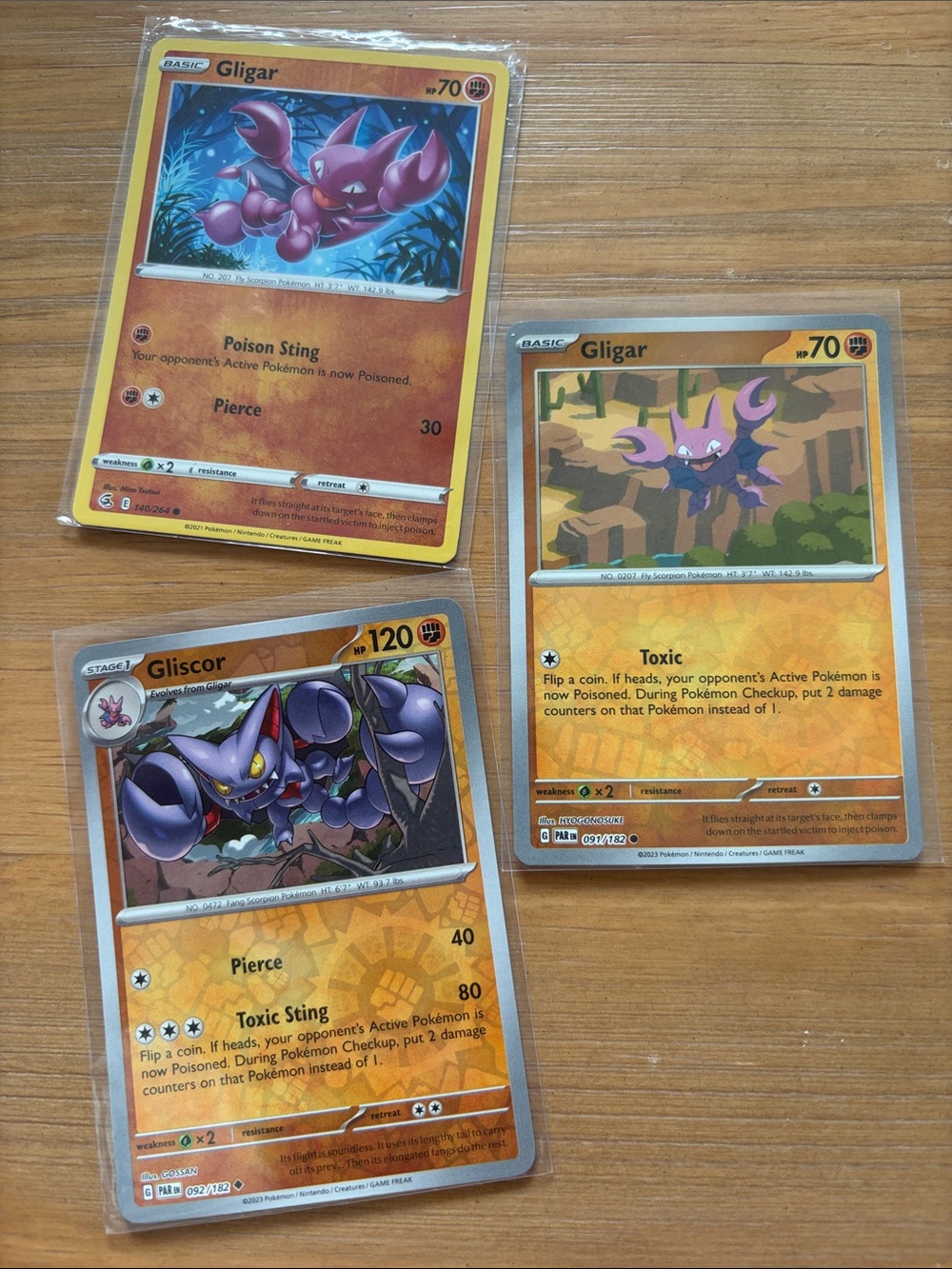 Gligar & Gliscor Evolution Lot | 3 Reverse Holo Pokémon Cards ✨5/$25✨